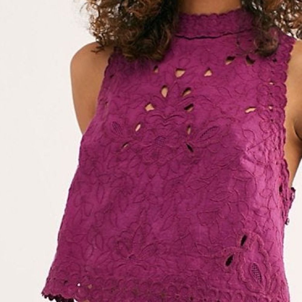 Free People Eyelet Top